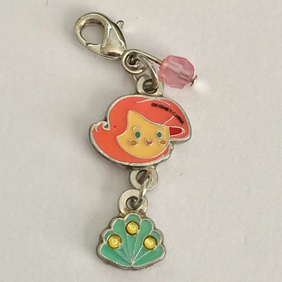 Vintage Disney Little Mermaid Princess Ariel Charm Clip On Bracelet Zipper Pull - Picture 6 of 8